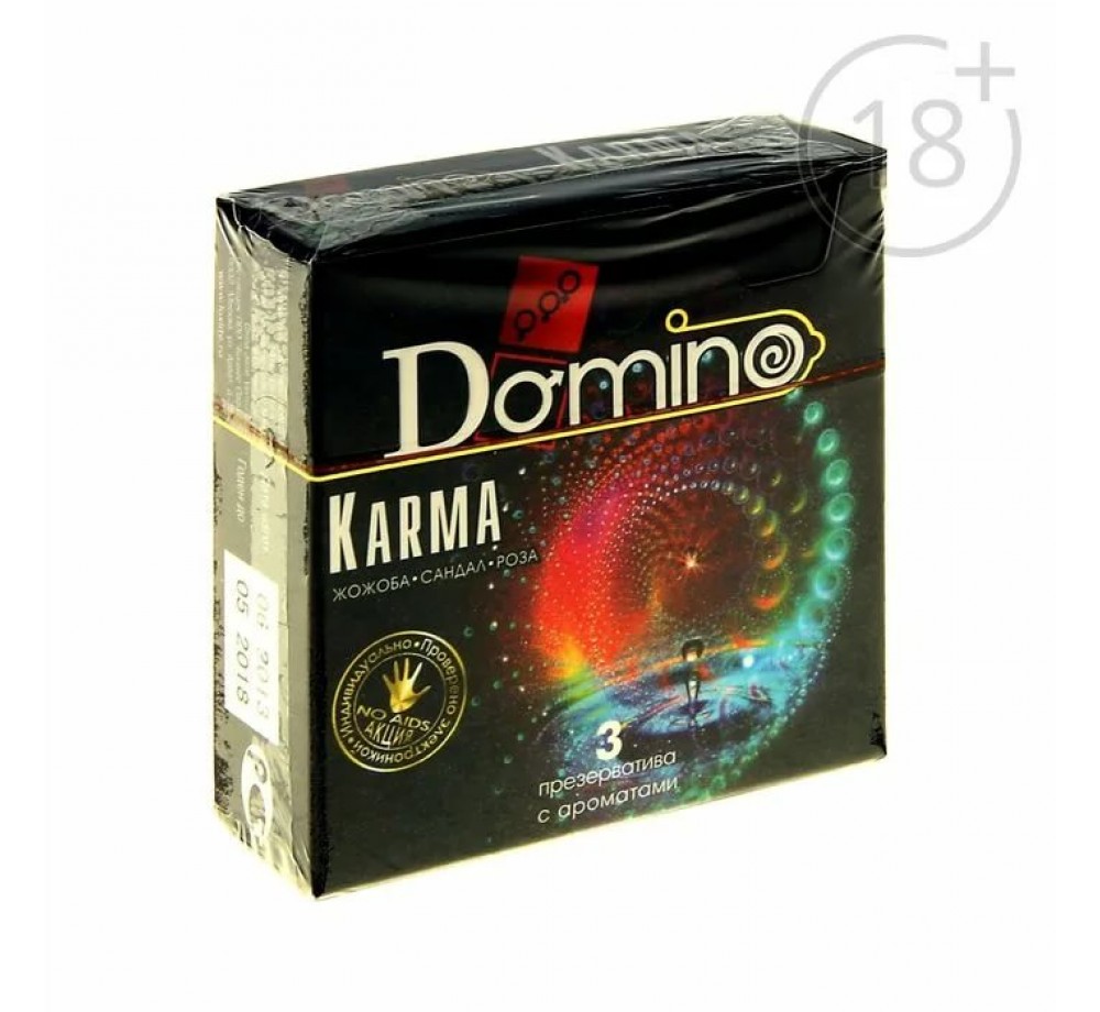 ПРЕЗЕРВАТИВЫ LUXE DOMINO PREMIUM KARMA, РОЗА, ЖОЖОБА И САНДАЛ, 3 ШТ. В УПАКОВКЕ арт 670