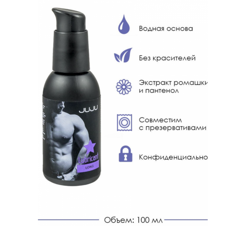 ПРОЛОНГИРУЮЩИЙ ЛУБРИКАНТ JUJU LONG 100ML ПРОЛОНГИРУЮЩИЙ ЛУБРИКАНТ JUJU LONG 100ML