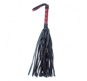 ПЛЕТЬ-ФЛОГЕР L ручки 150 мм, L хвоста 240 мм, цвет чёрный/красный арт. NTB-80643 ПЛЕТЬ-ФЛОГЕР L ручки 150 мм, L хвоста 240 мм, цвет чёрный/красный арт. NTB-80643