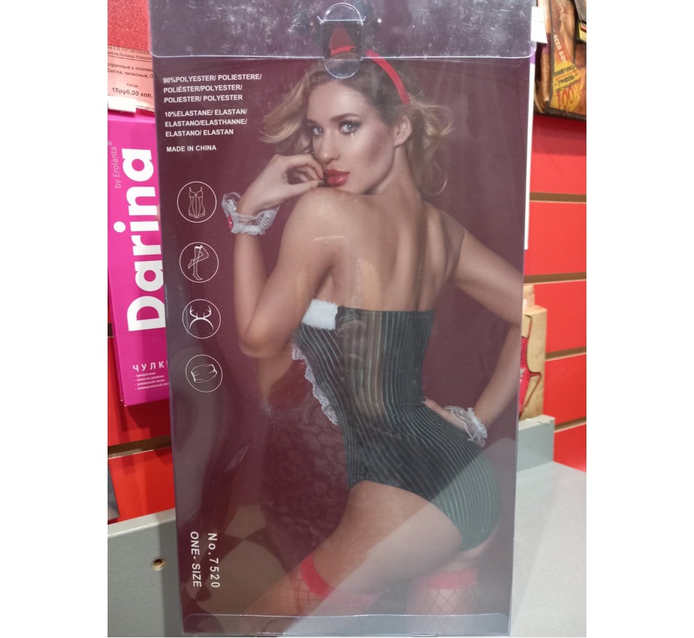 Костюм "Снегурочка",боди,чулки-сетка,обруч-рожки,манжеты,размер OS. Костюм "Снегурочка",боди,чулки-сетка,обруч-рожки,манжеты,размер OS.