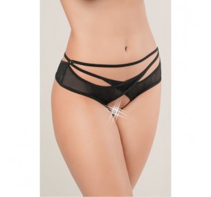 ЭРОТИЧЕСКИЕ ТРУСИКИ WANAME APPAREL LUST, ЧЕРНЫЙ, (50-52)