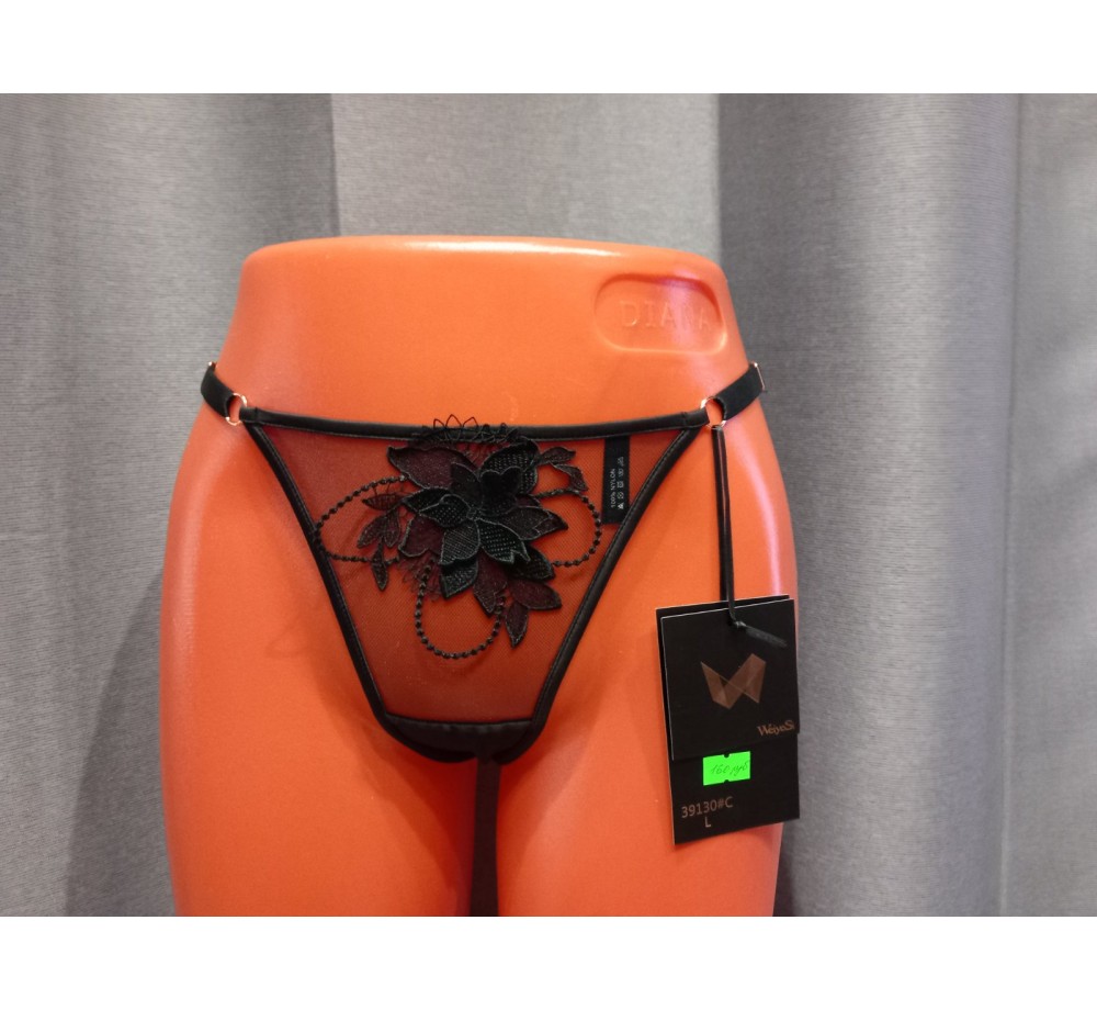 Комплект бюстгальтер с косточками и трусики стринг,цвет черный,размер L. Комплект бюстгальтер с косточками и трусики стринг,цвет черный,размер L.