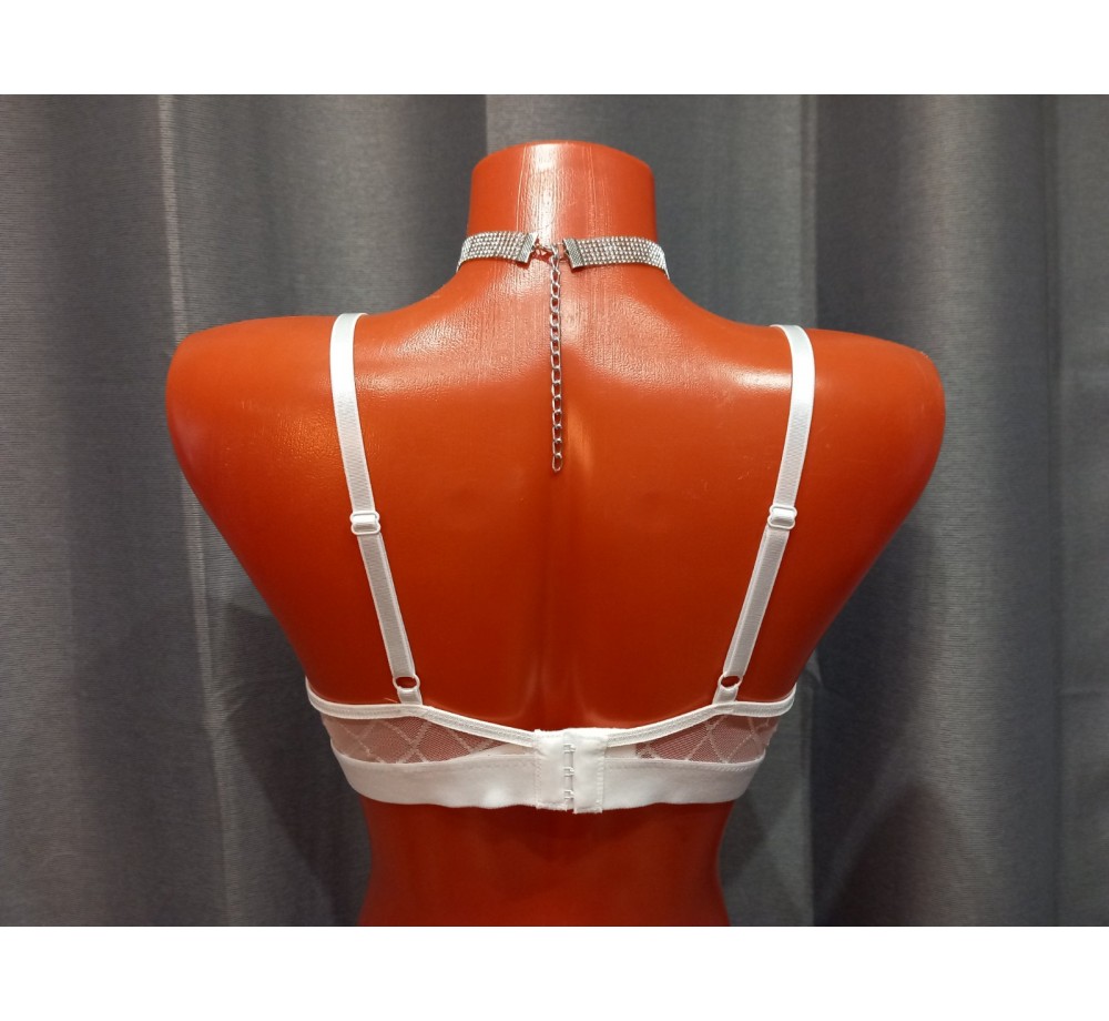 Комплект бюстгальтер с косточками,трусики и пояс для чулок,цвет белый,размер L. Комплект бюстгальтер с косточками,трусики и пояс для чулок,цвет белый,размер L.