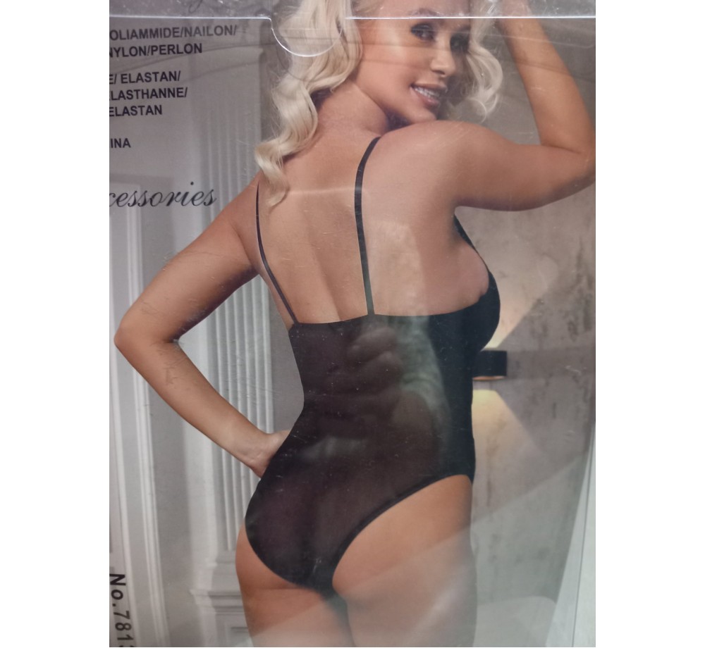 Эротическое черное боди на бретелях,размер OS. Эротическое черное боди на бретелях,размер OS.
