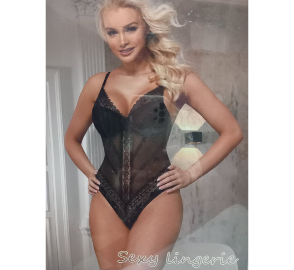 Эротическое черное боди на бретелях,размер OS. Эротическое черное боди на бретелях,размер OS.