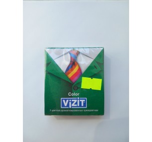 ПРЕЗЕРВАТИВЫ VIZIT COLOR ЦВЕТНЫЕ АРОМАТИЗИРОВАННЫЕ,3шт,длина 180 мм. 