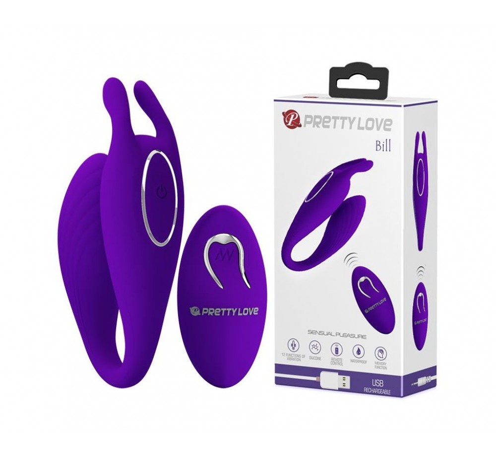 Вибратор для пар Baile BI-014700W, фиолетовый, 11.8 см Вибратор для пар Baile BI-014700W, фиолетовый, 11.8 см