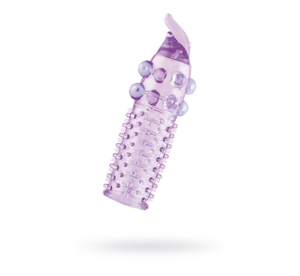 Насадка с шариками TOYFA, TPE, фиолетовый, 13 см Насадка с шариками TOYFA, TPE, фиолетовый, 13 см