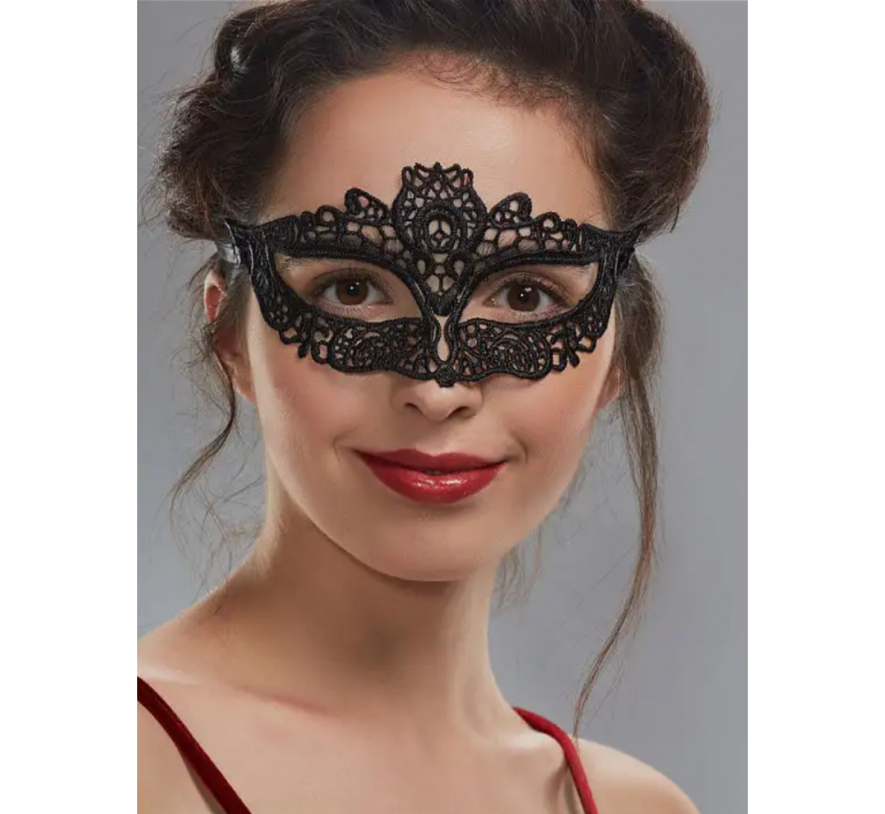 Маска ажурная,цвет черный