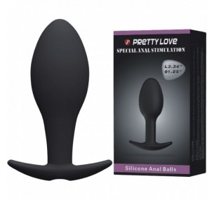 СТИМУЛИРУЮЩАЯ АНАЛЬНАЯ ПРОБКА ДЛЯ НОШЕНИЯ «SPECIAL ANAL STIMULATION» С УДОБНЫМ ОГРАНИЧИТЕЛЕМ ИЗ КОЛЛЕКЦИИ PRETTY LOVE, ЦВЕТ ЧЕРНЫЙ, BAILE BI-040033 