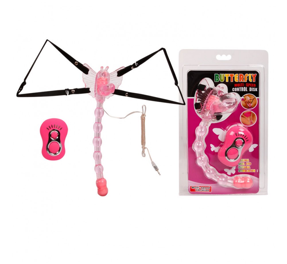 Вибробабочка Baile с анальной стимуляцией на ремешках, Арт. BI-035011 Вибробабочка Baile с анальной стимуляцией на ремешках, Арт. BI-035011