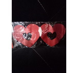 Гирлянда бумажная сердца,цвет красный,длина 3 м 