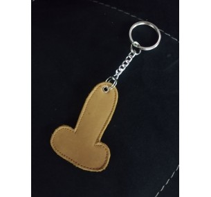 Брелок кожаный в виде пениса,общая длина 14,5 см Брелок кожаный в виде пениса,общая длина 14,5 см