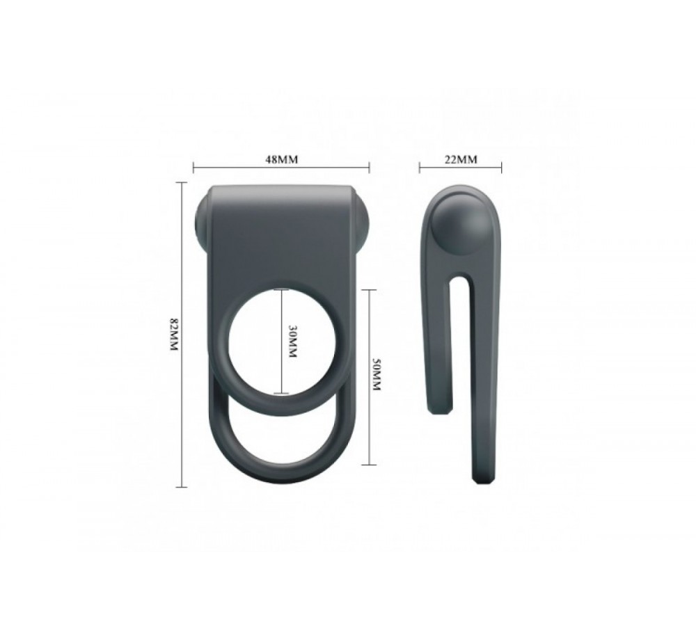 Эрекционное вибро-кольцо с петлёй на мошонку Julie, BI-210156 Эрекционное вибро-кольцо с петлёй на мошонку Julie, BI-210156