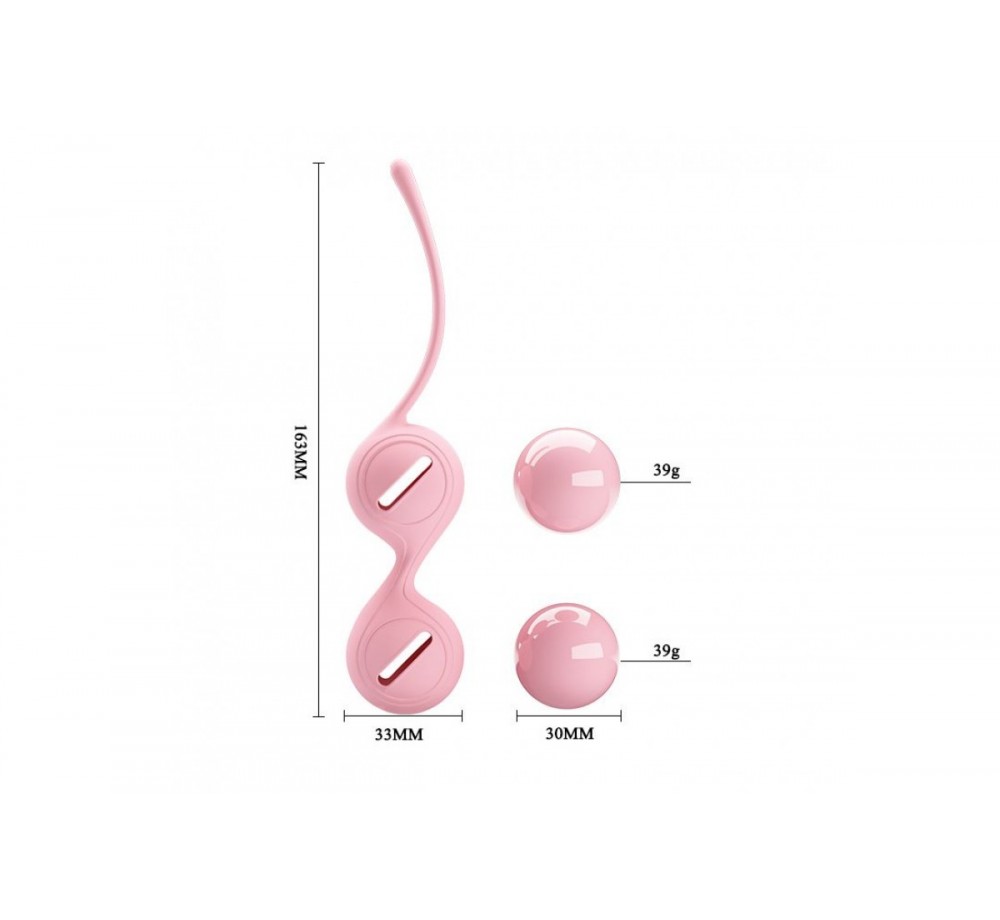 Вагинальные шарики со смещённым центром тяжести Pretty Love Kegel Tighten Up I, розовые Вагинальные шарики со смещённым центром тяжести Pretty Love Kegel Tighten Up I, розовые