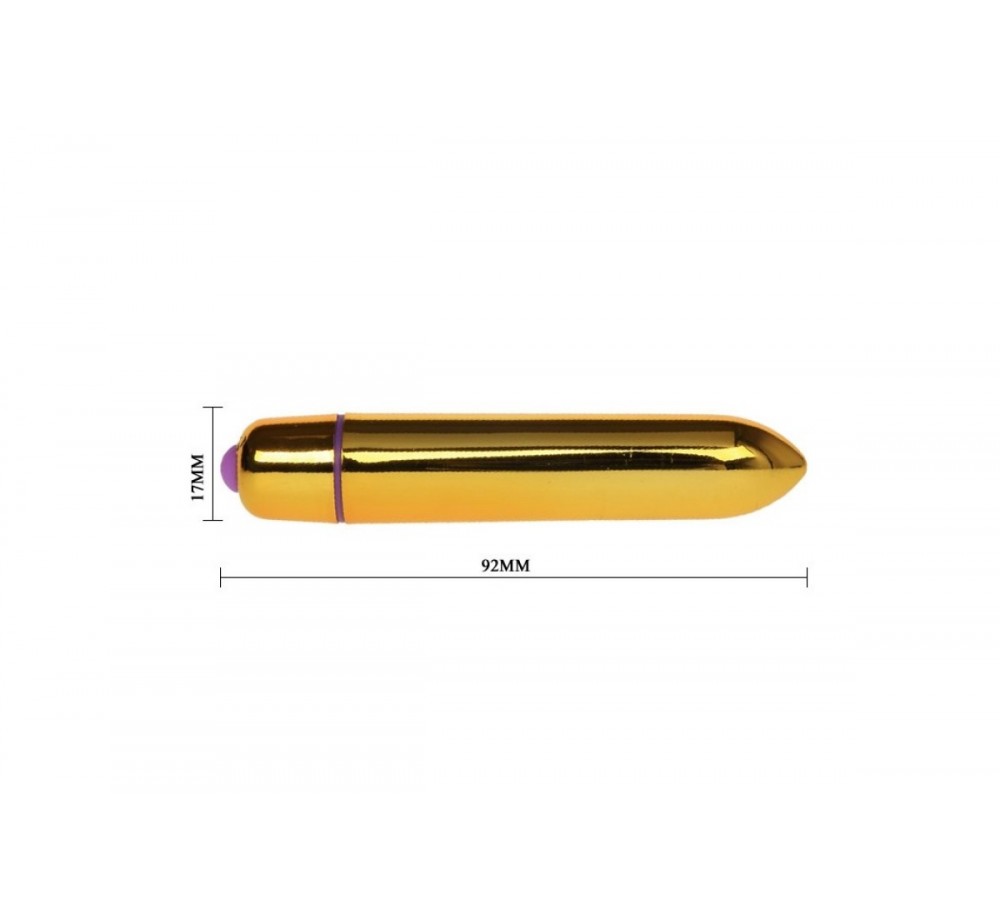 Вибропулька с 10 функциями вибрации золотая Вибропулька с 10 функциями вибрации золотая