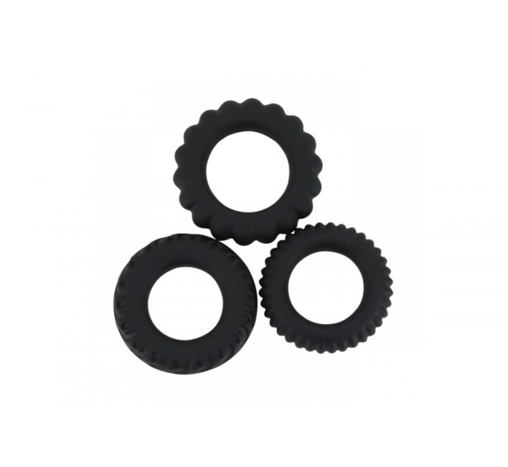 Набор из трёх разных эрекционных колец Titan Набор из трёх разных эрекционных колец Titan