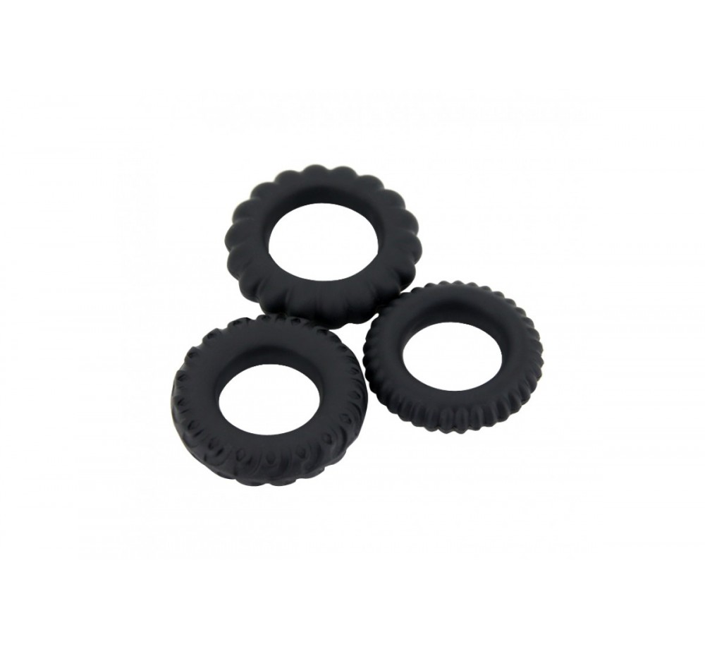 Набор из трёх разных эрекционных колец Titan Набор из трёх разных эрекционных колец Titan