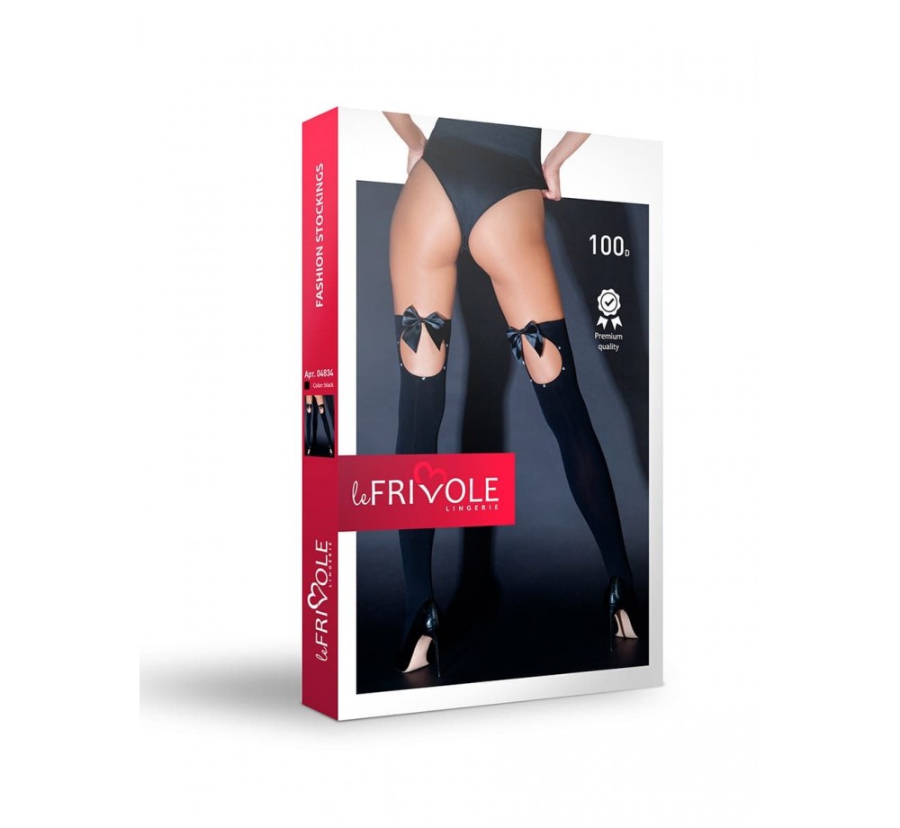 Чулки с бантиками и стразами сзади (Sense) Чулки с бантиками и стразами сзади (Sense)