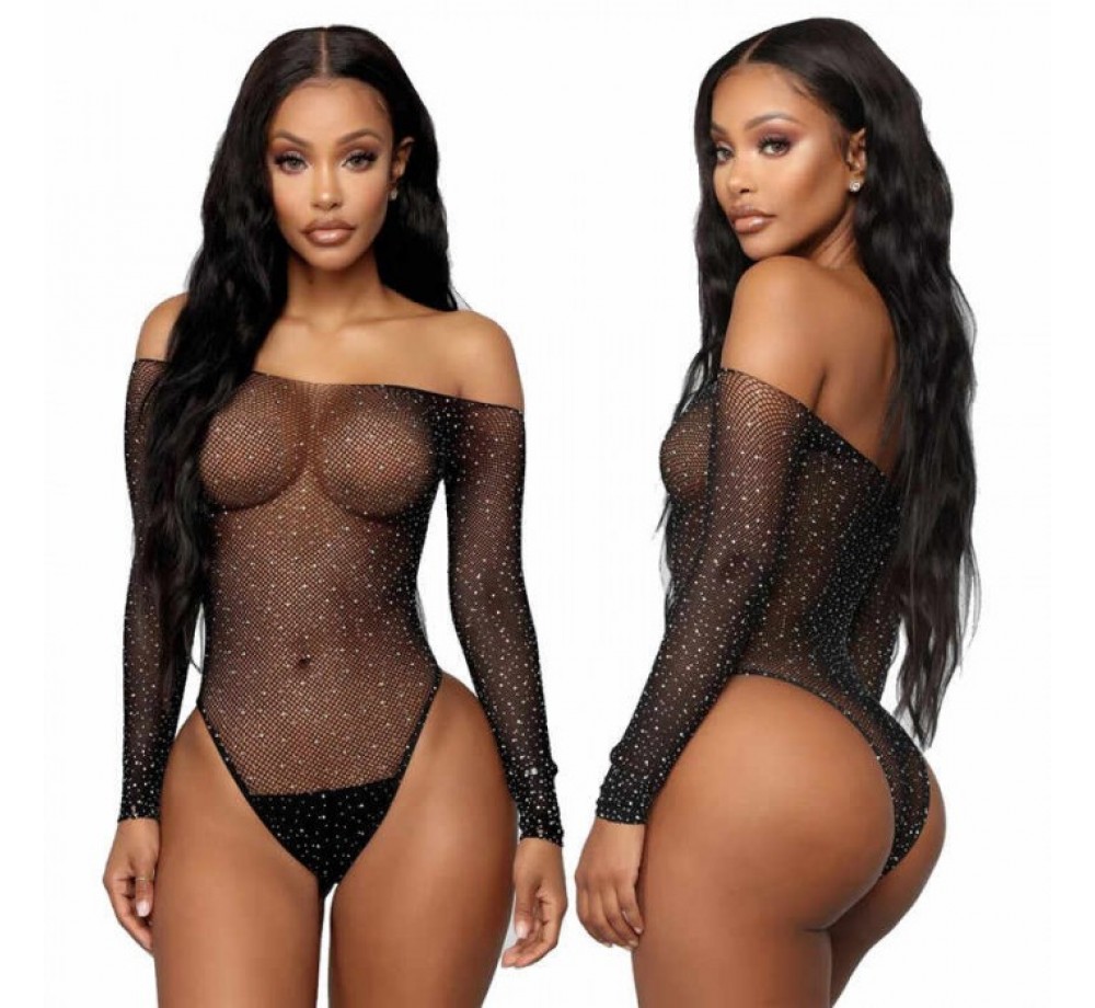 БОДИ-СЕТКА СО СТРАЗАМИ, ЧЁРНОЕ, РАЗМЕР OS БОДИ-СЕТКА СО СТРАЗАМИ, ЧЁРНОЕ, РАЗМЕР OS