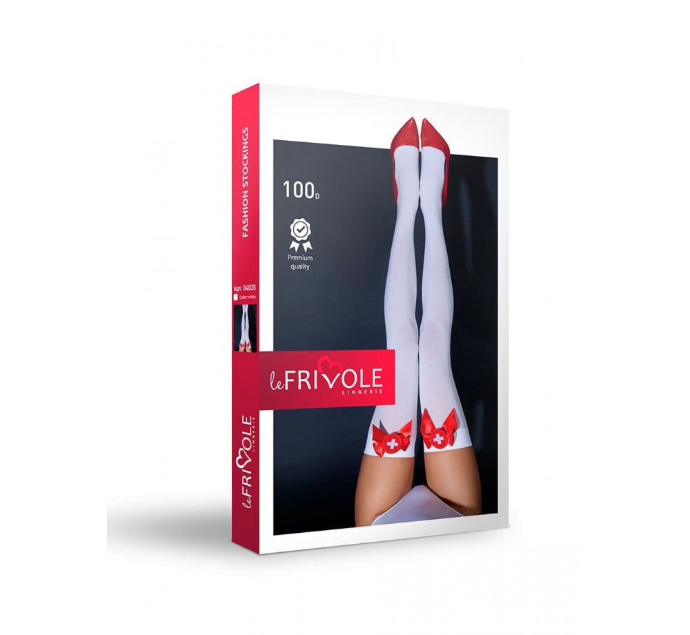 Чулки медсестры для ролевых игр, цвет белый, размер S/M, Le Frivole Costumes 04835 S/M Чулки медсестры для ролевых игр, цвет белый, размер S/M, Le Frivole Costumes 04835 S/M