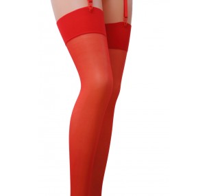 Чулки красные с подвязками, 17 DEN - Passion Чулки красные с подвязками, 17 DEN - Passion