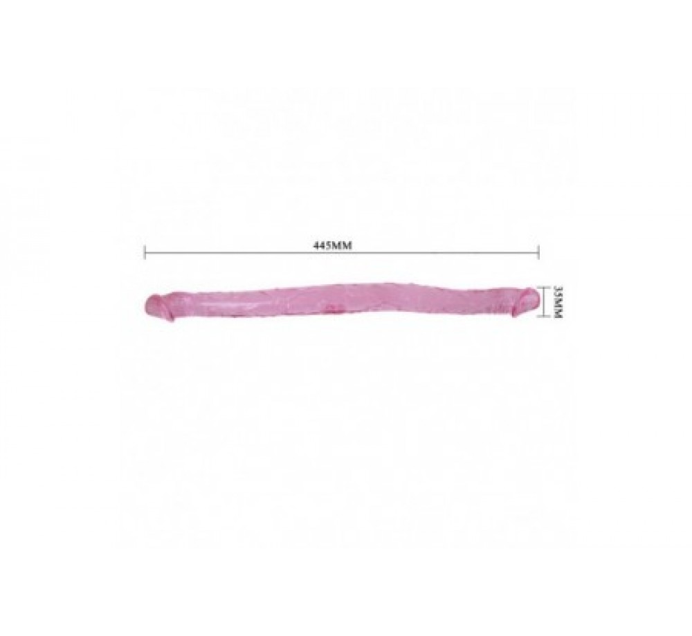 Фаллоимитатор двухголовый розовый арт bi-040015 Фаллоимитатор двухголовый розовый арт bi-040015