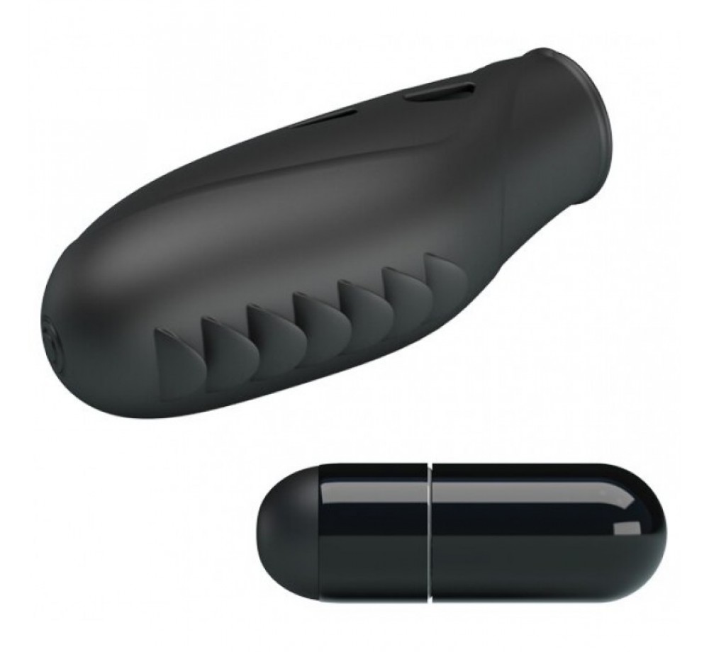 Насадка на палец с вибрацией Baile Pretty Love "GILO"- Черная BI-014751 Насадка на палец с вибрацией Baile Pretty Love "GILO"- Черная BI-014751