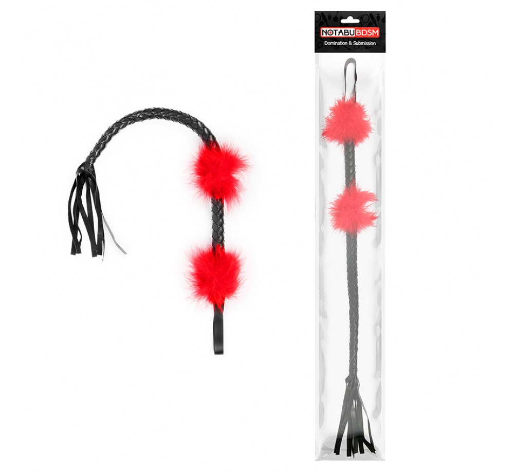 ПЛЁТКА L ручки 190 мм, L хвоста 470 мм, цвет чёрный/красный ПЛЁТКА L ручки 190 мм, L хвоста 470 мм, цвет чёрный/красный