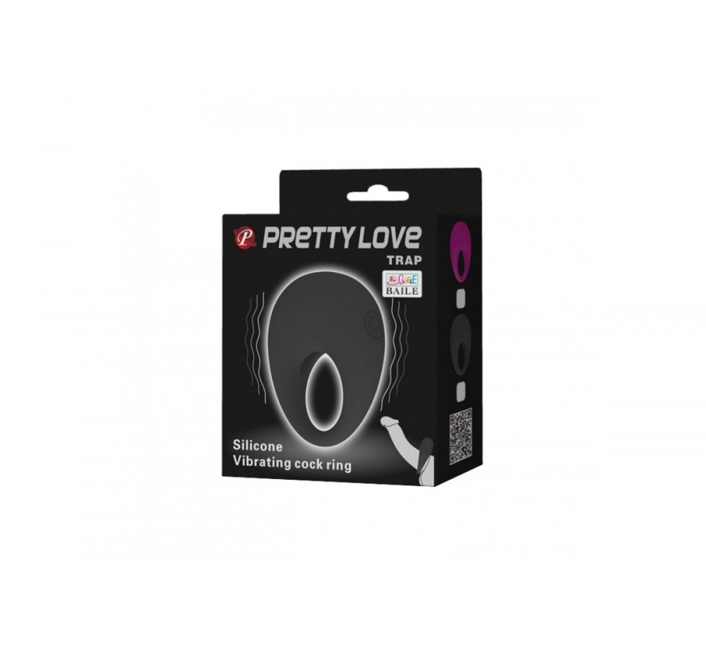 Черное классическое виброкольцо Trap Черное классическое виброкольцо Trap