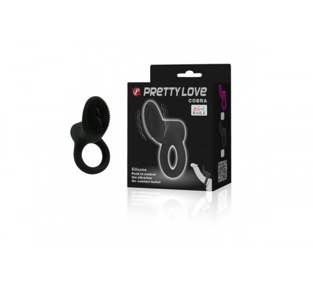 Виброкольцо с клиторальным стимулятором Pretty Love Cobra Виброкольцо с клиторальным стимулятором Pretty Love Cobra