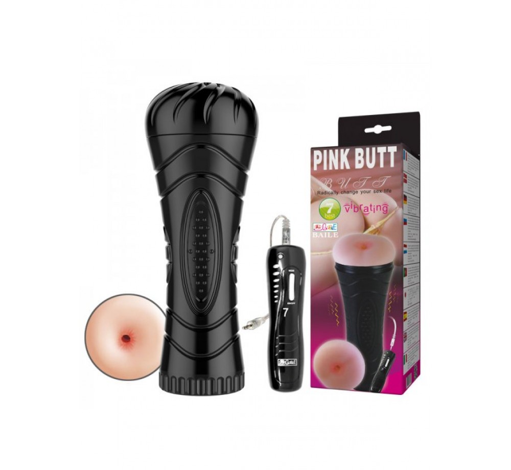 Мастурбатор-попка в колбе с 7 режимами вибрации Pink Butt Мастурбатор-попка в колбе с 7 режимами вибрации Pink Butt