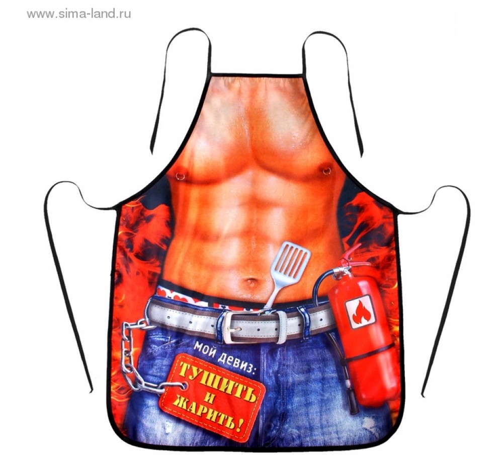 Фартук текстиль "Тушить и жарить",размер 50 см х 70 см 