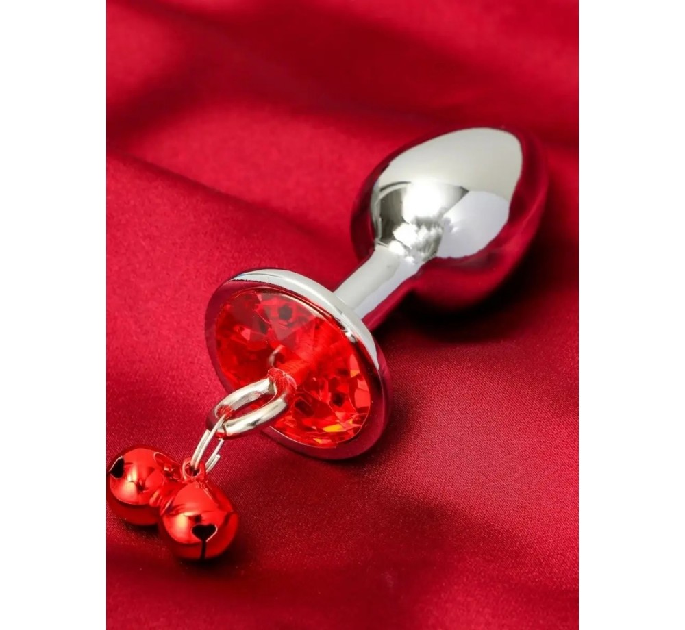 Анальная пробка с колокольчиками, D - 28 мм. Анальная пробка с колокольчиками, D - 28 мм.