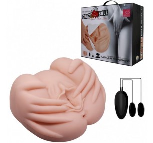 Вагина с вибрацией из серии Crazy Bull от Baile, цвет телесный, BM-009022Z-1