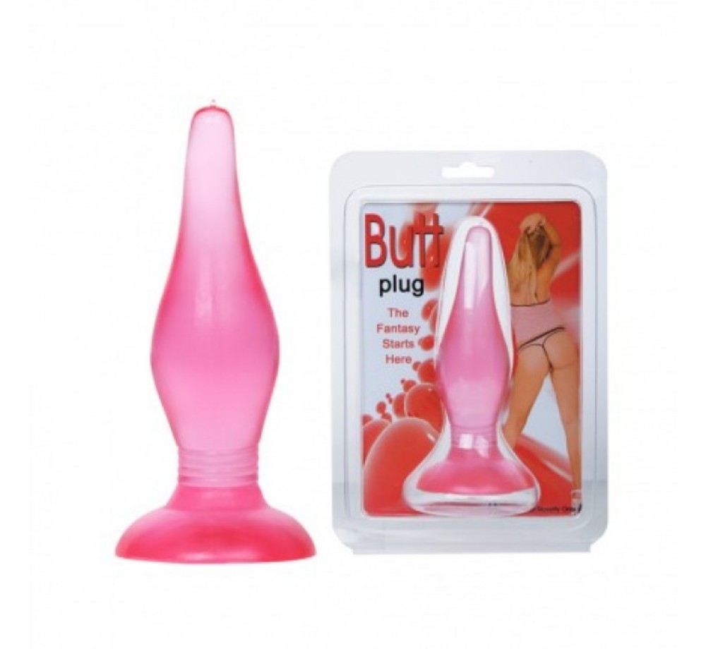 Анальная пробка с утонченным кончиком и присоской, цвет розовый, Baile BI-017006 Анальная пробка с утонченным кончиком и присоской, цвет розовый, Baile BI-017006