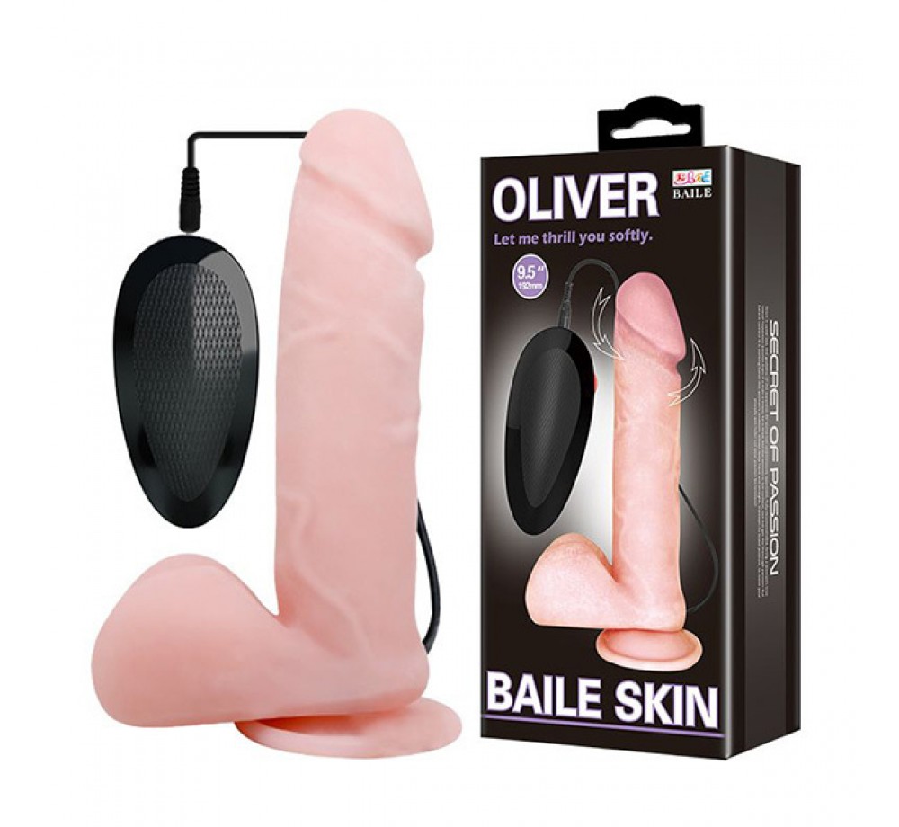 Телесный вибратор-ротатор с присоской 19,5см Baile Oliver BW-008017BR Телесный вибратор-ротатор с присоской 19,5см Baile Oliver BW-008017BR