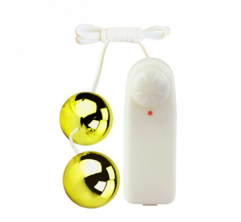 Шарики вагинальные золотые с вибрацией, BI-014049-6 Шарики вагинальные золотые с вибрацией, BI-014049-6