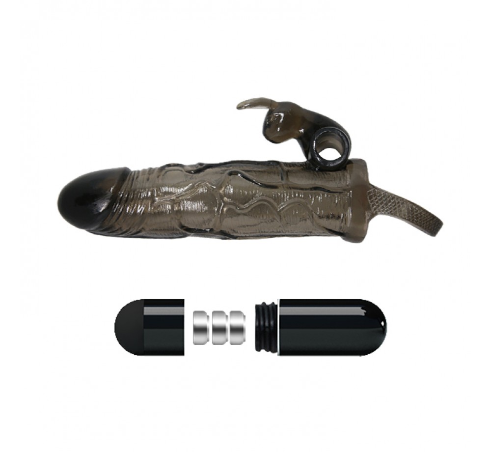 Удлинняющая насадка с вибрацией black BI-026225-1 Удлинняющая насадка с вибрацией black BI-026225-1