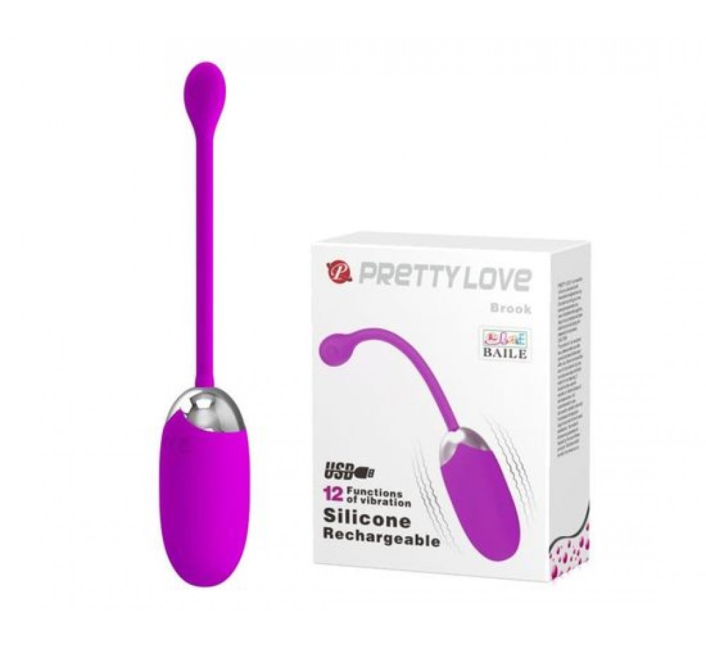 ВИБРОЯЙЦО "BROOK" 12 режимов вибрации, L 75 мм D 33 мм, фиолетовый арт. BI-014525 ВИБРОЯЙЦО "BROOK" 12 режимов вибрации, L 75 мм D 33 мм, фиолетовый арт. BI-014525