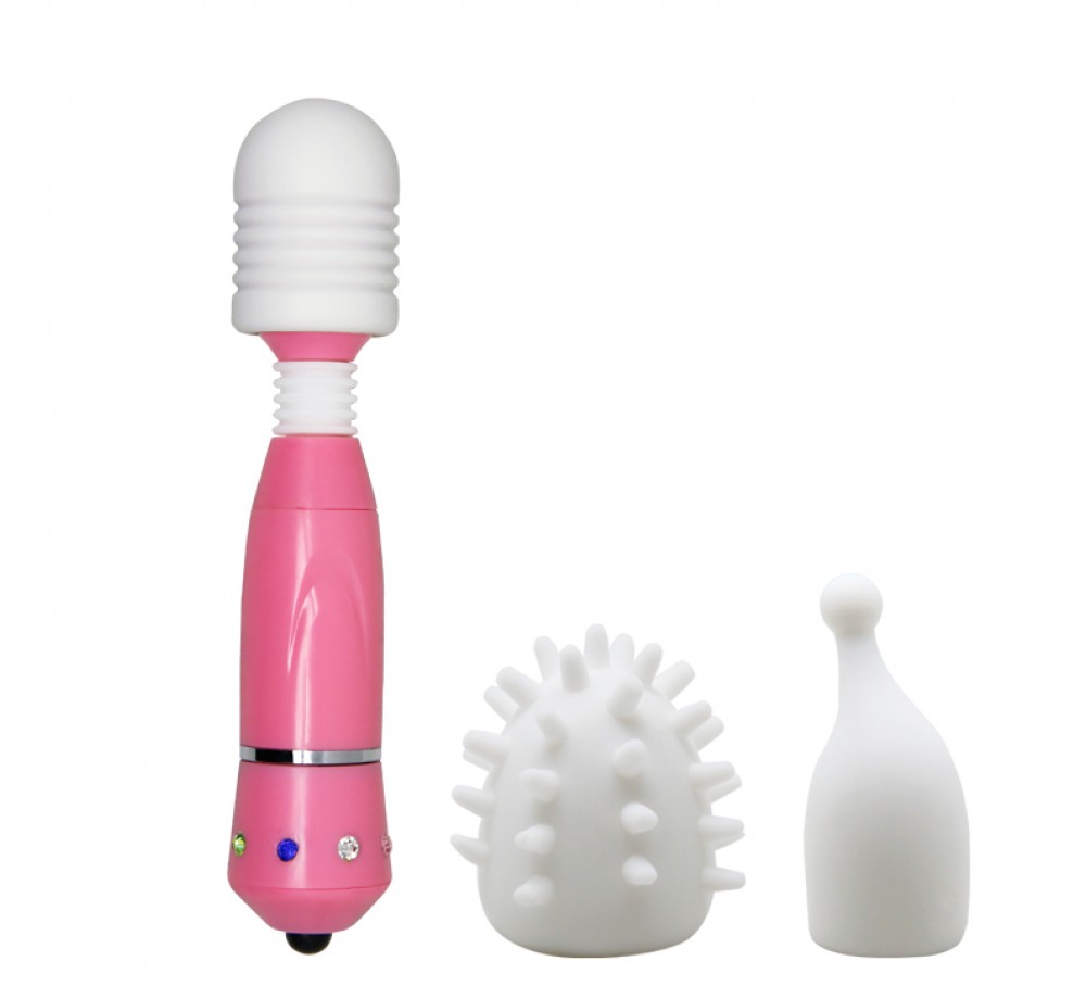Массажёр Mini Rock с 2 насадками в комплекте Массажёр Mini Rock с 2 насадками в комплекте