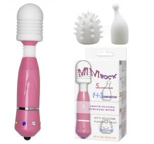 Массажёр Mini Rock с 2 насадками в комплекте Массажёр Mini Rock с 2 насадками в комплекте