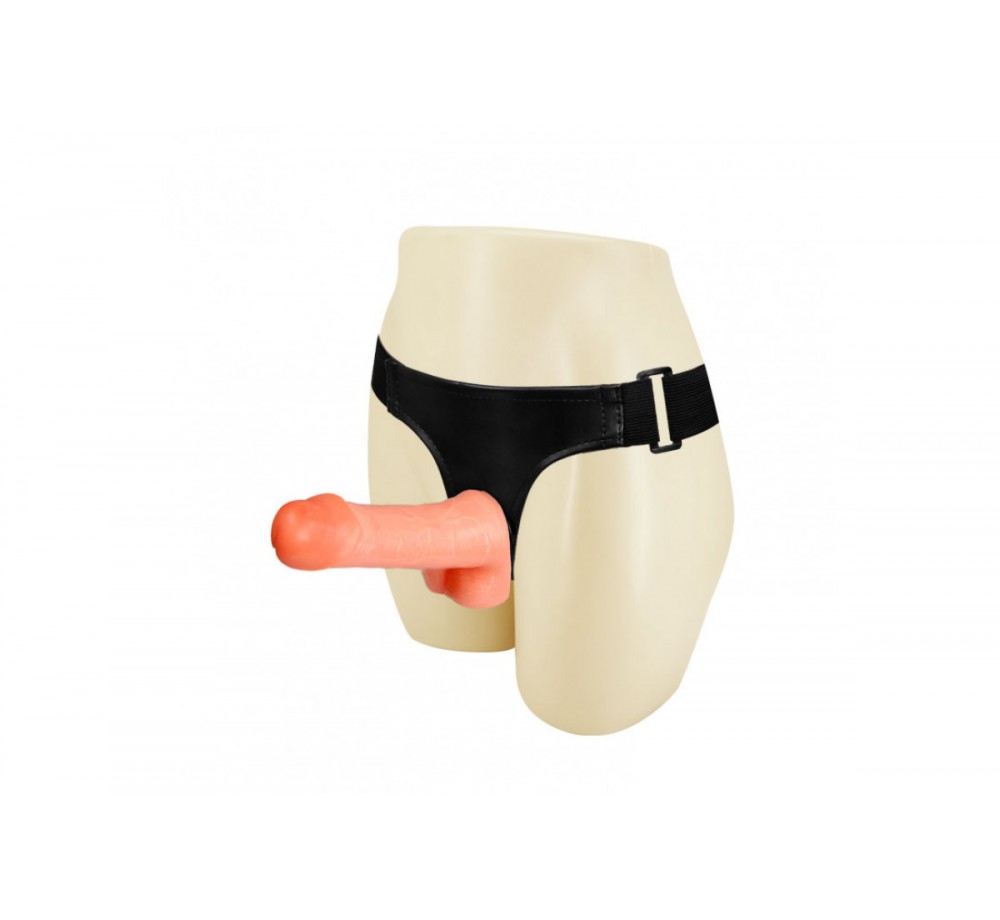 Реалистичный страпон с мошонкой на трусиках Реалистичный страпон с мошонкой на трусиках