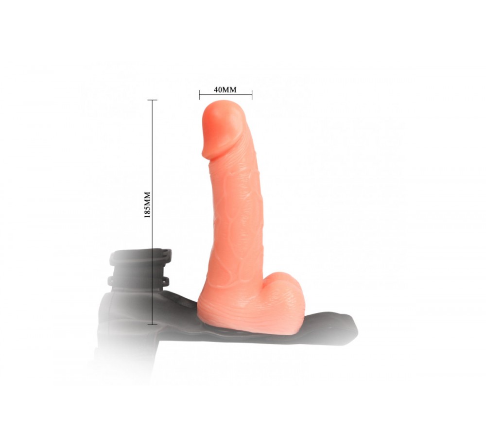 Реалистичный страпон с мошонкой на трусиках Реалистичный страпон с мошонкой на трусиках