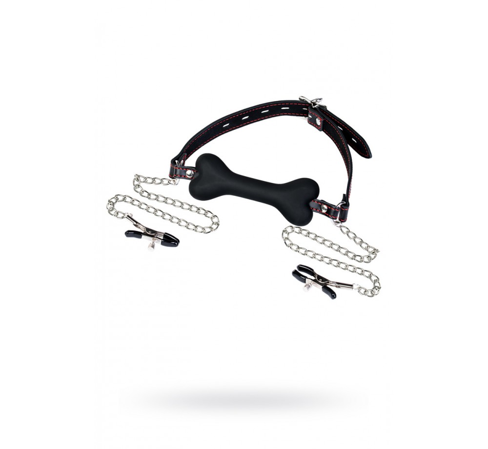 КЛЯП-ТРЕНЗЕЛЬ TOYFA THEATRE, В ВИДЕ КОСТОЧКИ С ЗАЖИМАМИ ДЛЯ СОСКОВ,ЧЁРНЫЙ КЛЯП-ТРЕНЗЕЛЬ TOYFA THEATRE, В ВИДЕ КОСТОЧКИ С ЗАЖИМАМИ ДЛЯ СОСКОВ,ЧЁРНЫЙ