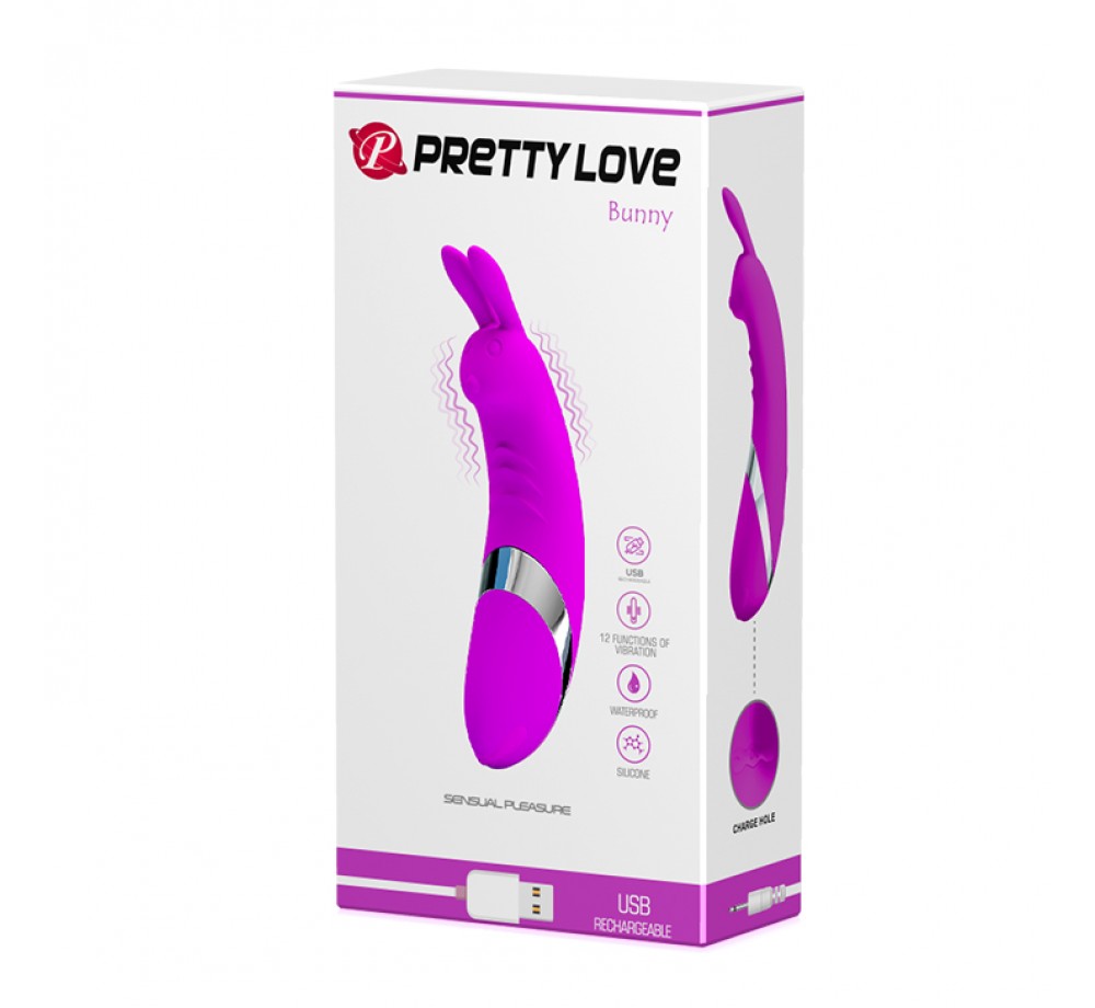 Мини-вибратор для женщин «Bunny», цвет розовый, Pretty Love Мини-вибратор для женщин «Bunny», цвет розовый, Pretty Love
