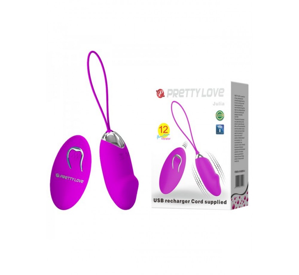 Виброяйцо ребристое с пультом дистанционного управления Julia Виброяйцо ребристое с пультом дистанционного управления Julia