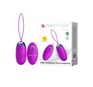 Виброяйцо ребристое с пультом дистанционного управления Jessica