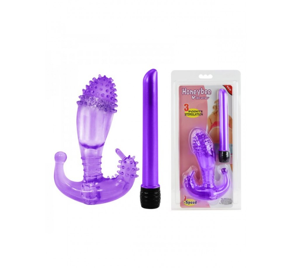 Вибро-стимулятор с анальным и клиторальным стимуляторами Вибро-стимулятор с анальным и клиторальным стимуляторами