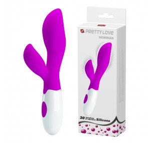 Вибратор Newman с клиторальным отростком - 20 см.